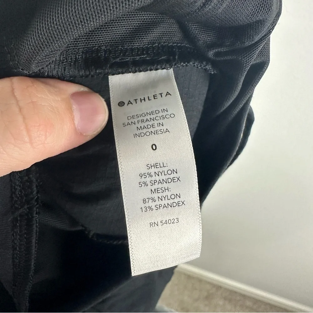 Athleta Black Trekkie North Athletic Athleisure Joggers Pants Size 0